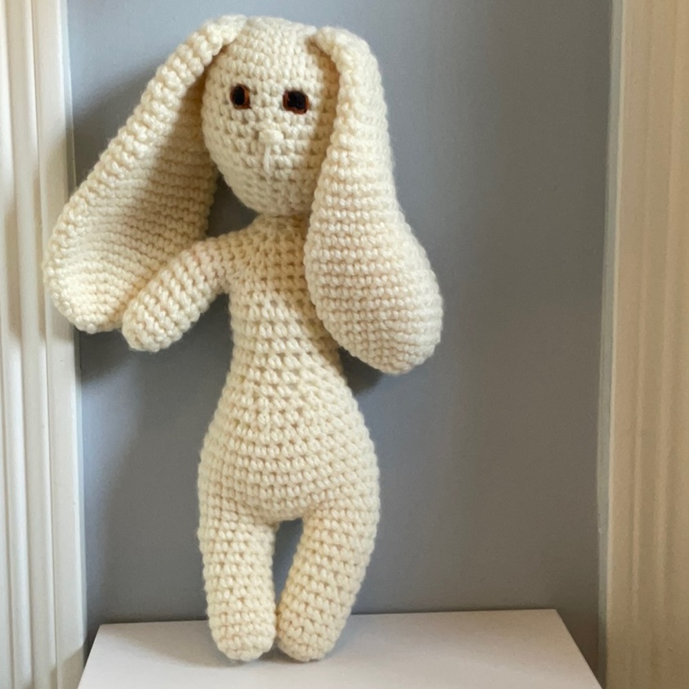 Handmade Cream Crochet Bunny Plush